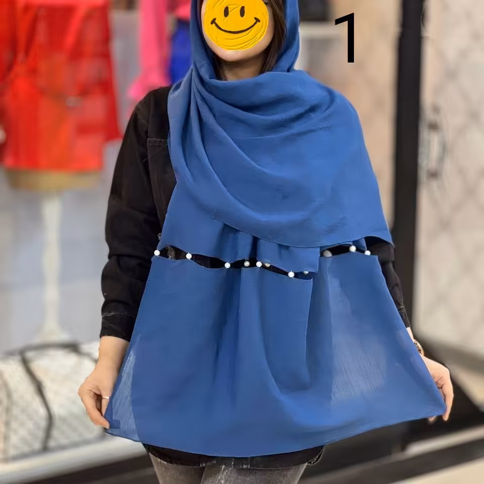 شال کد 3 - شال نخی مروارید دوخت - سه رنگ متنوع - ارسال رایگان