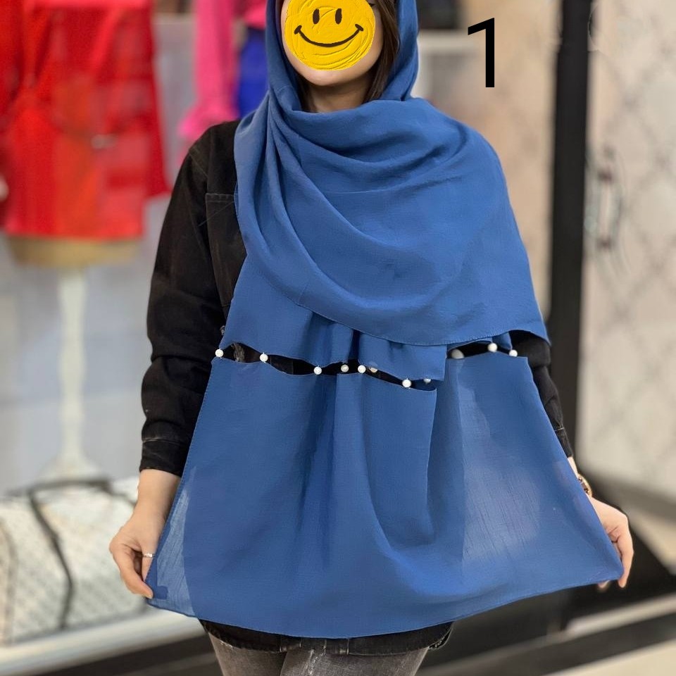 شال کد 3 - شال نخی مروارید دوخت - سه رنگ متنوع - ارسال رایگان