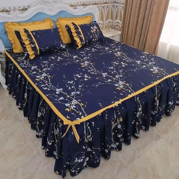 روتختی چین دار سرمه ایی شکوفه دار پس کرایه