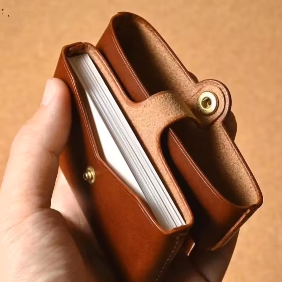 جاکارتی  پر کاربرد با چرم طبیعی گاوی کاملا دست دوز 