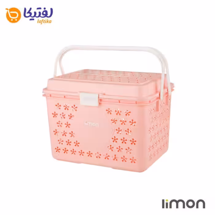سبد پیک نیک درب دار کوتاه طرح سارینا لیمون 030