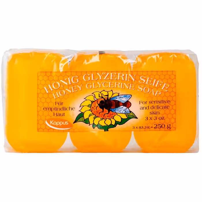 صابون شستشو کاپوس مدل Honey Glycerine وزن 250 گرم بسته 3 عددی