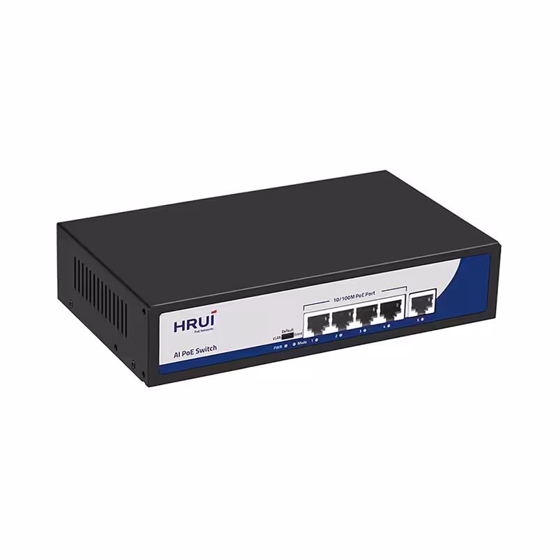 سوئیچ 4 پورت PoE شبکه HRUI HR900-AF-41N