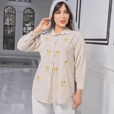 شومیز مانتویی آفتابگردون