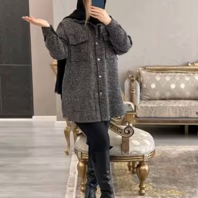 مانتو اسپرت زنانه آنگورا بیسکویتی مدل 200280