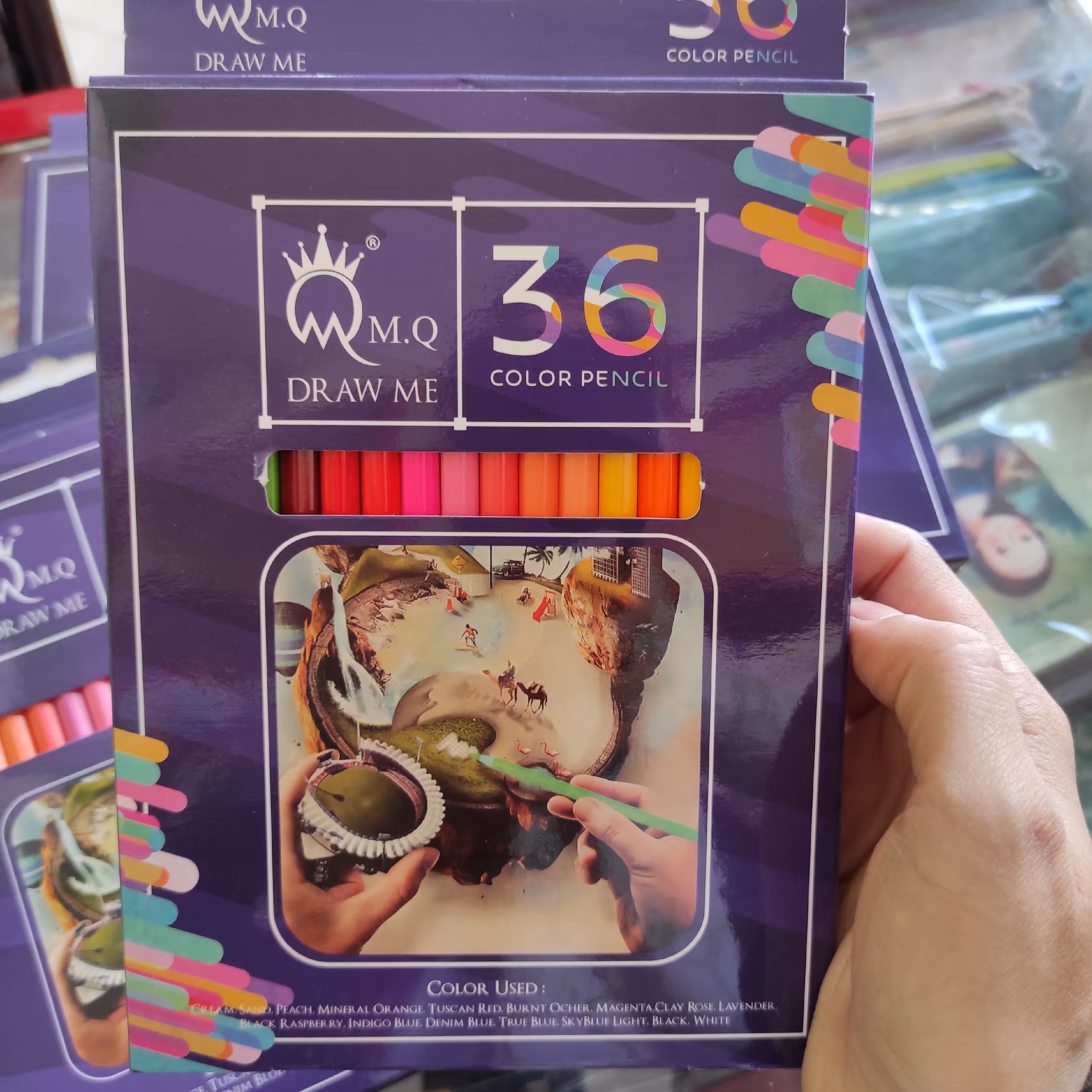 مدادرنگی 36 رنگ ام کیو (MQ) جعبه مقوایی