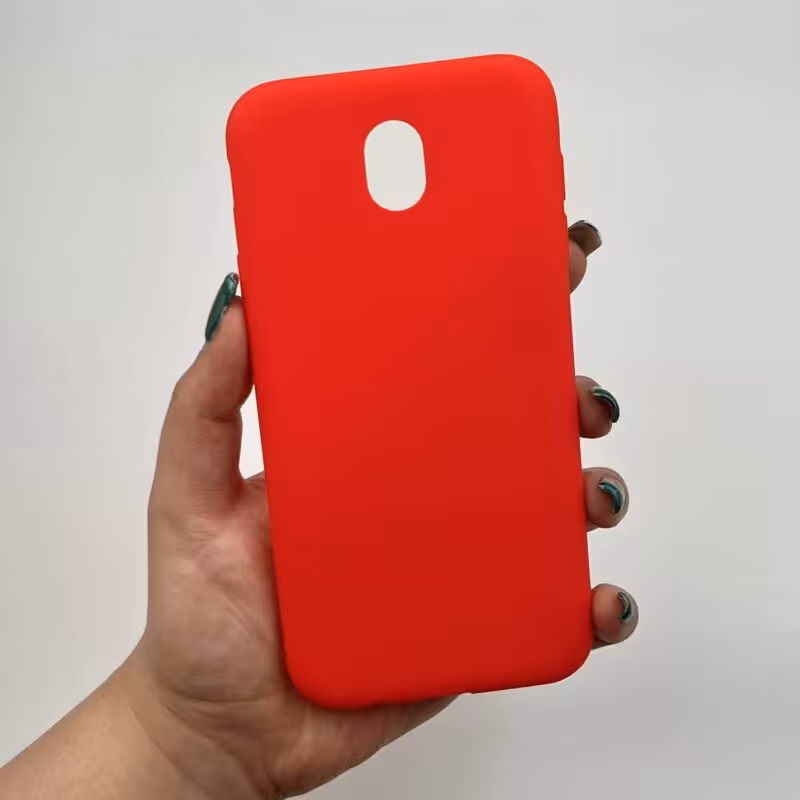 قاب گوشی Galaxy J7 Pro (J730) سامسونگ ژله ای مات طرح ساده رنگ قرمز کد 71255