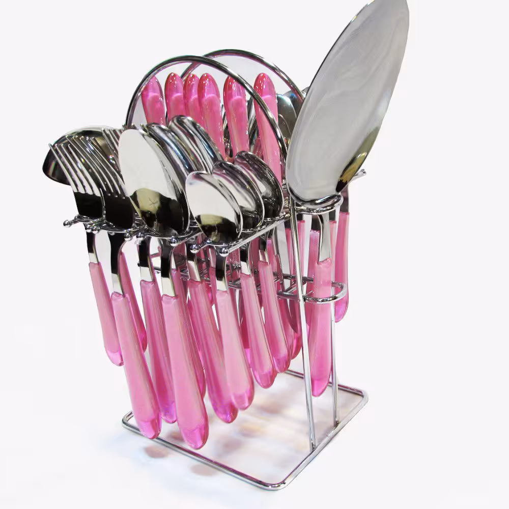 سرویس قاشق و چنگال 33 پارچه دسته قلبی یونیک کد 5840