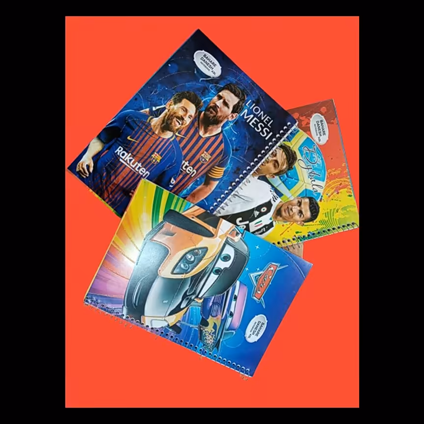 دفتر 50 برگ سیمی جلد گلاسه بهار دانش