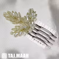 شانه شینیون گل سفید مدل SHNBRG ماه فام