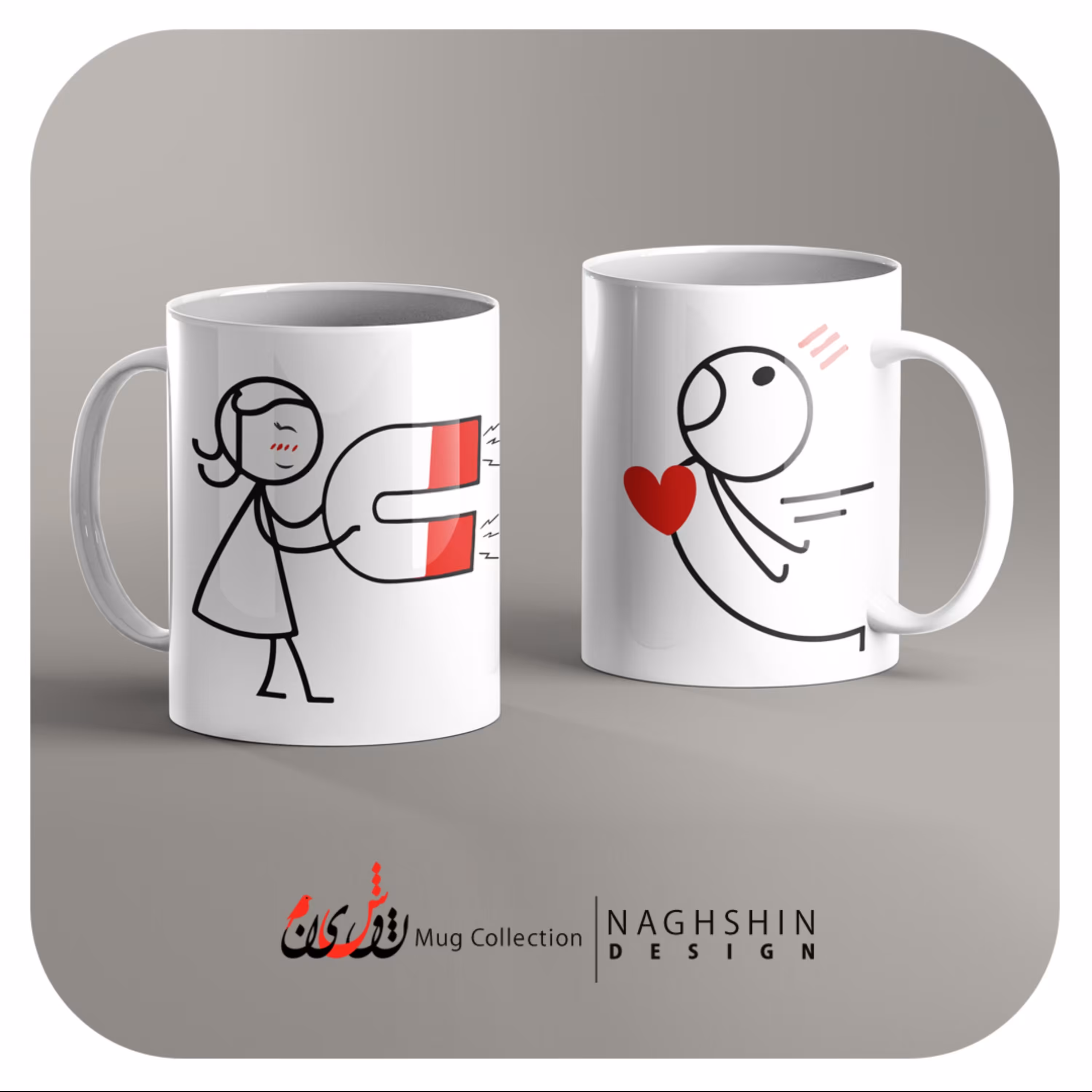 یک عدد ماگ سرامیکی طرح ولنتاین 78- چاپ سابلیمیشن - کیفیت عالی