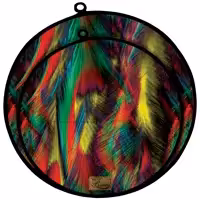 دمکنی ست دو تکه پارچه ای مخمل دو رو چاپ طرح پر سایز 25 و 30 مدل B1-1006 شرکت رنس