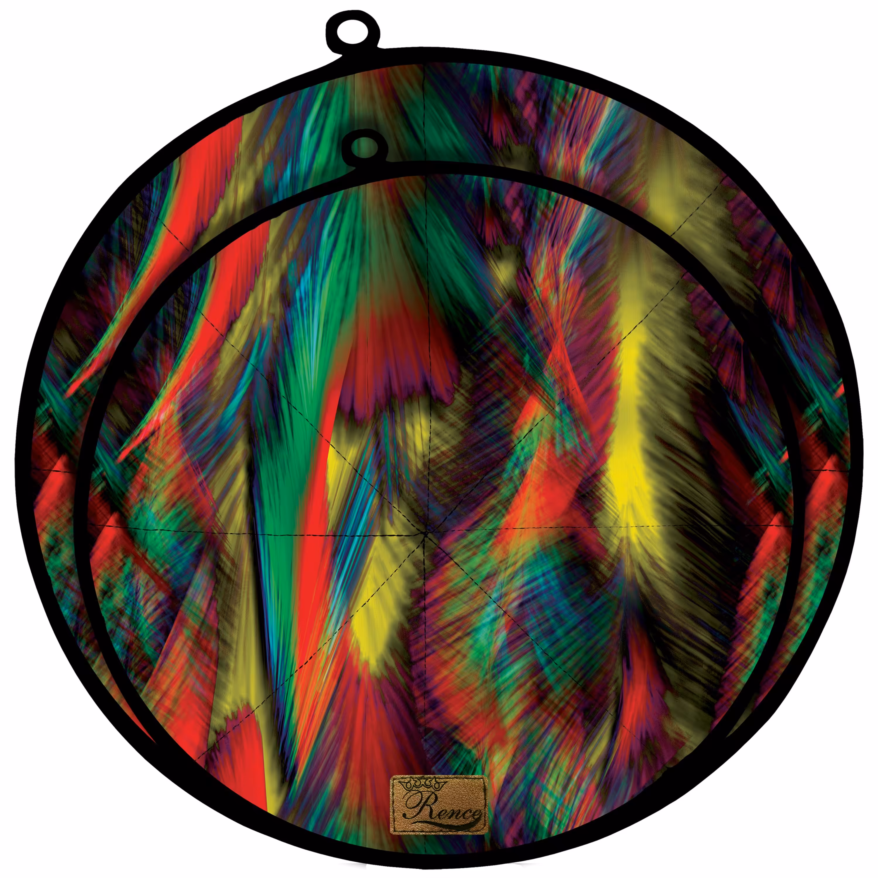 دمکنی ست دو تکه پارچه ای مخمل دو رو چاپ طرح پر سایز 25 و 30 مدل B1-1006 شرکت رنس