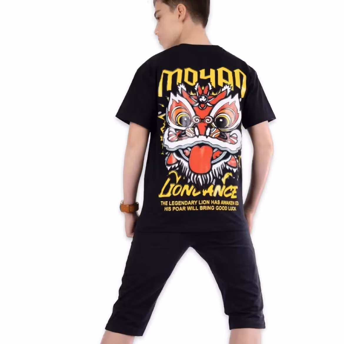 تیشرت شلوارک پسرانه لش جنس پنبه سوپر لاکرادار