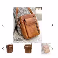 کیف دوشی دست دوز چرم طبیعی  