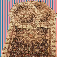 سه تیکه جلو مبلی طرح نگین قهوهای