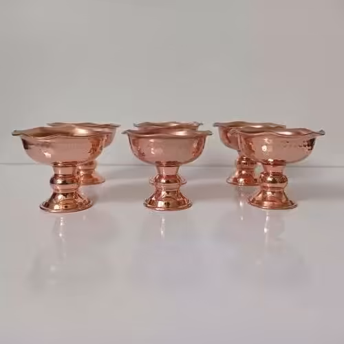 هفت سین کوچک پایه دار مسی نانو شده 6 عددی