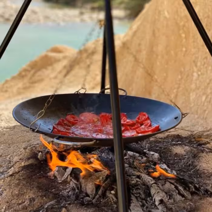 ساج آشپزی 48 سانتی گرانیتی دسته فلزی