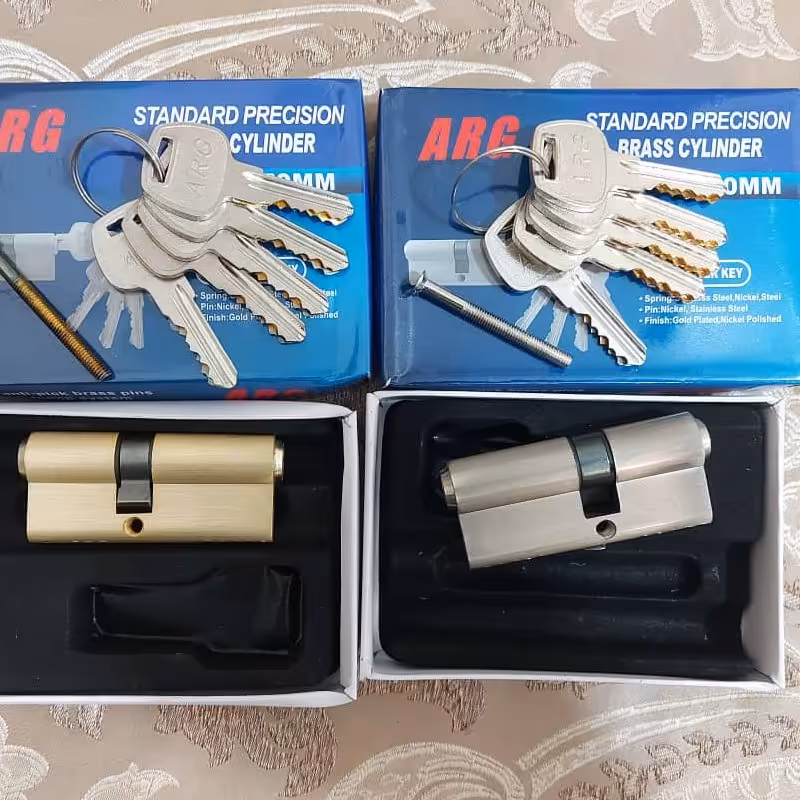 سیلندر 7 سانت دو شیار 5 کلید برنجی