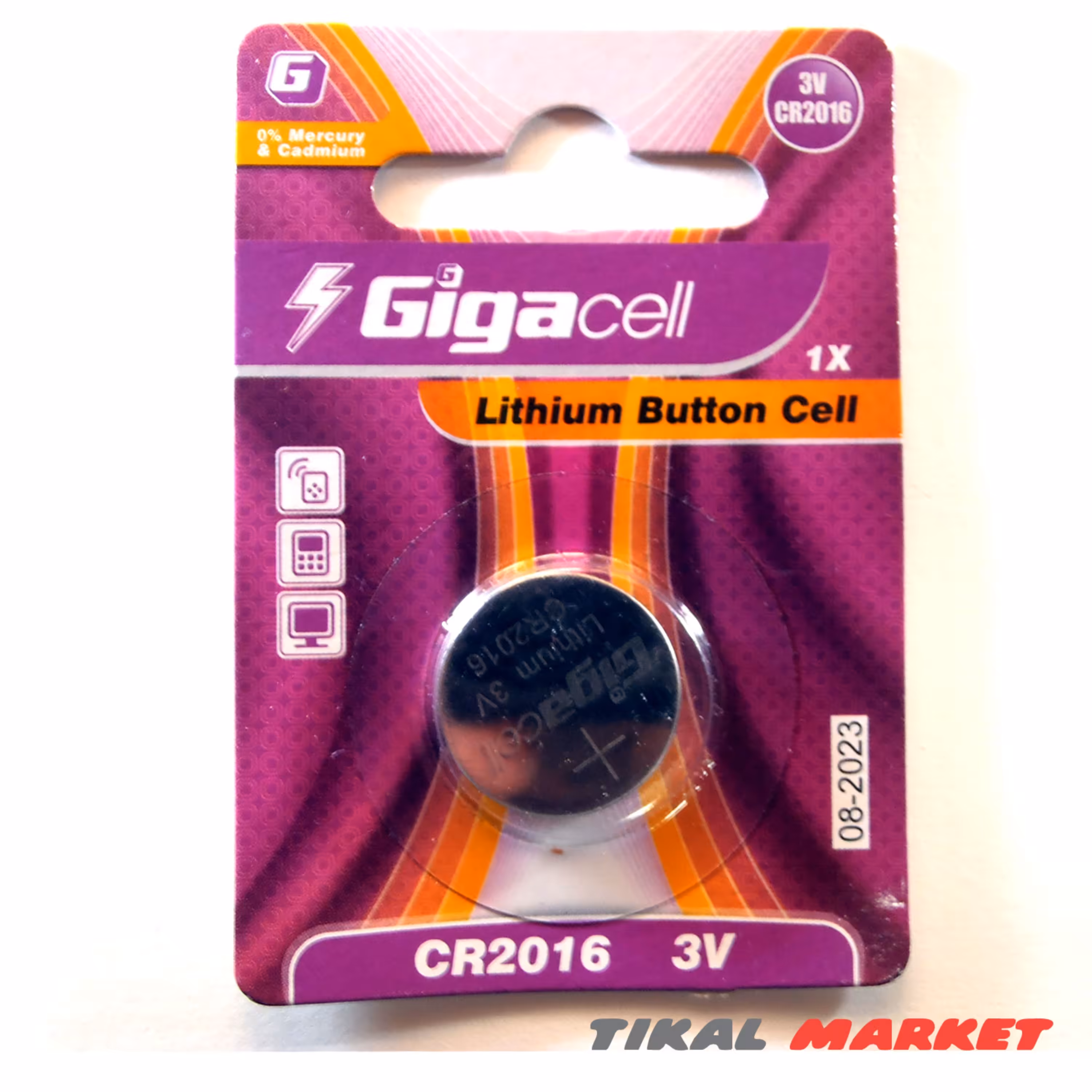 باتری سکه ای گیگاسل مدل CR2016 بسته 1 عددی