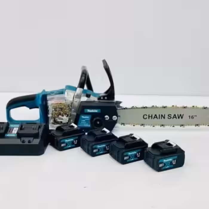 اره زنجیری شارژی 40 سانت 88 ولت ماکیتا همراه با 4 باتری