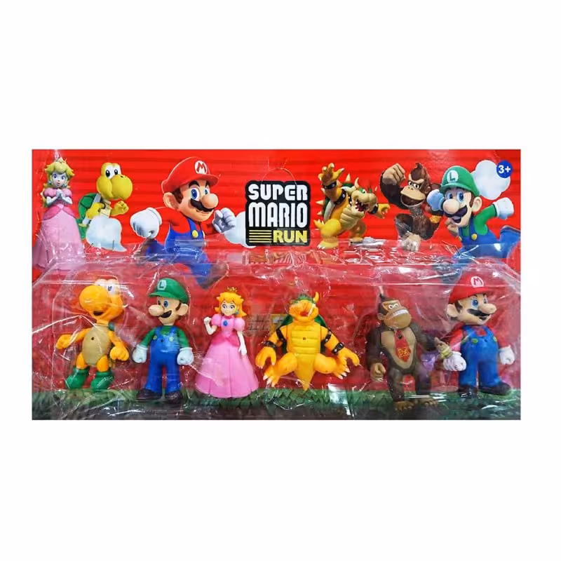 اکشن فیگور 6 عددی شخصیت ماریو مدل mario super run
