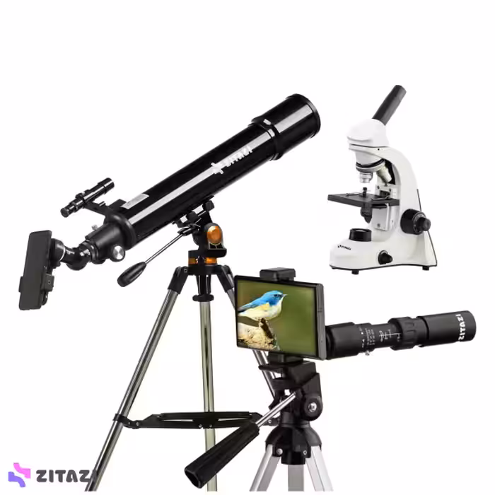 باندل برای تحقیقات دانشجویان: تلسکوپ، میکروسکوپ و دوربین تک چشمی