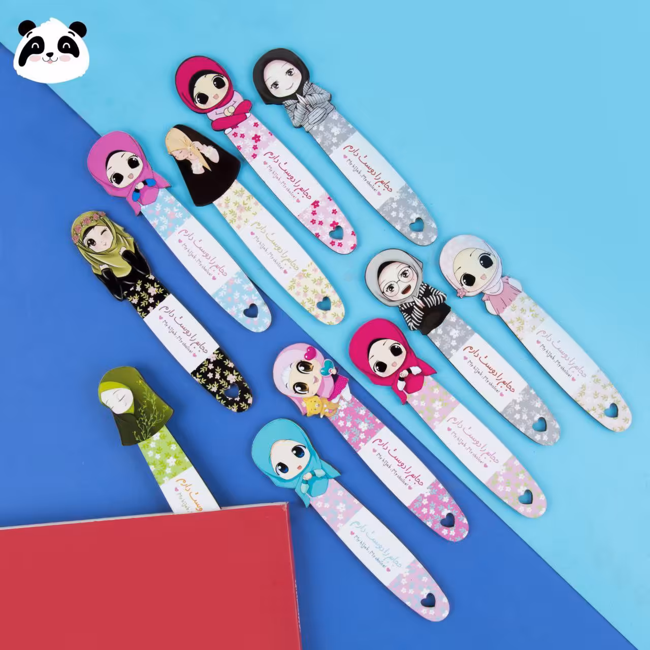 بوکمارک طرح حجاب جنس چوبی 13 سانتی متر در طرحهای متنوع