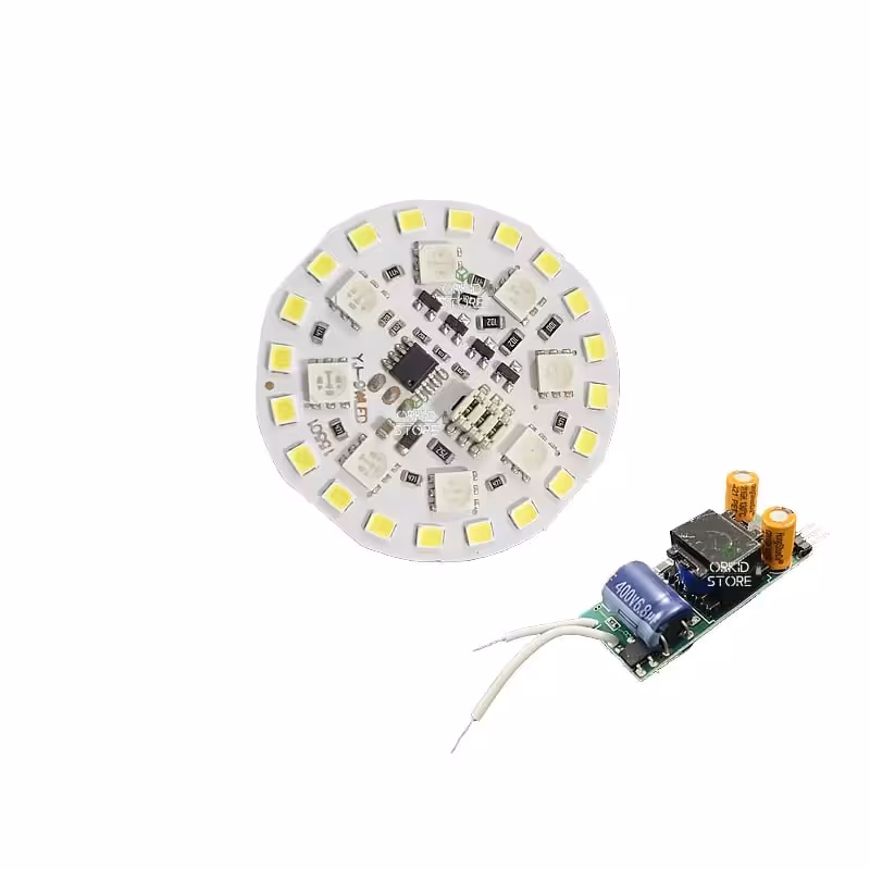 چیپ لامپ 9 وات چهار حالته سفید مهتابی و RGB | amazonchi
