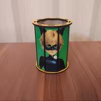 جامدادی رومیزی استوانه ای پسر گربه ای