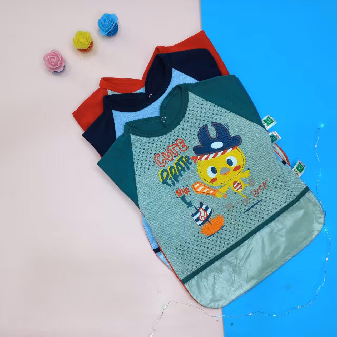 پیشبند نوزادی آستین دار 