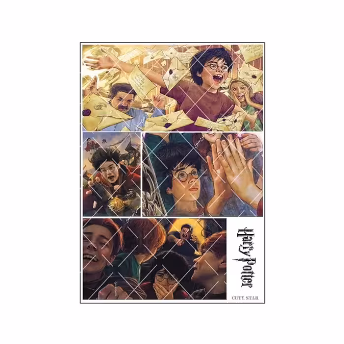 برچسب مدل برش نخورده طرح اسکرپ بوک هری پاتر