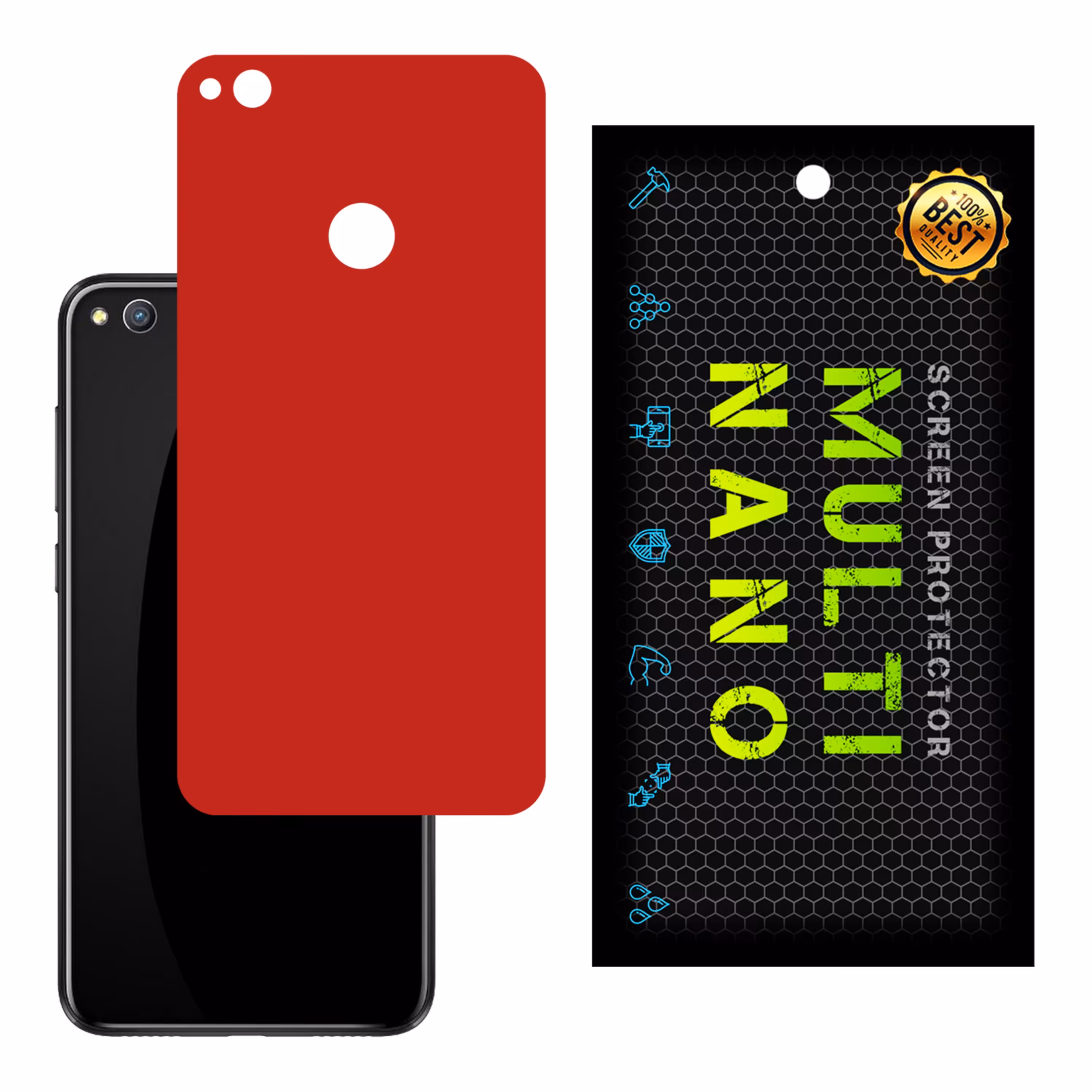 برچسب پوششی MultiNano مدل X-F1M-Red برای پشت موبایل هواوی    P8 Lite 2017