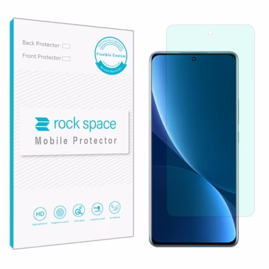 گلس شیائومی Mi 12 Pro مدل نانو هیدروژل گرین لایت برند راک اسپیس