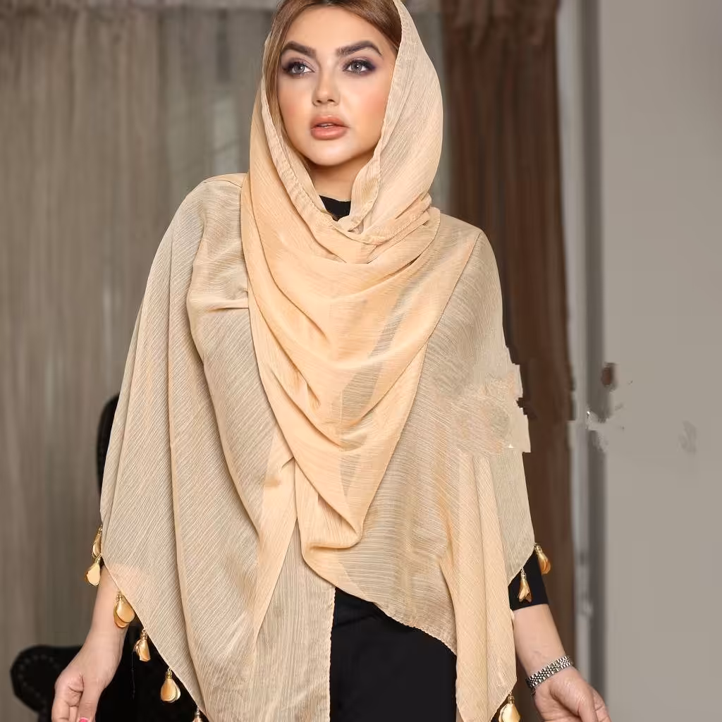 شال حریر کریشه منگوله دار کیفیت عالی و بی نظیر ( جهت دیدن رنگبندی ورق بزنید)