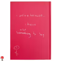 دفتر یادداشت مدل I Write Because رنگ قرمز دات نوت