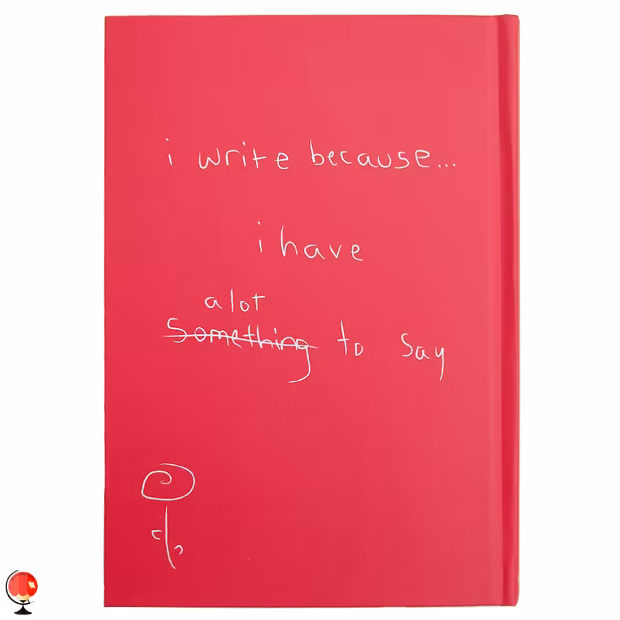 دفتر یادداشت مدل I Write Because رنگ قرمز دات نوت