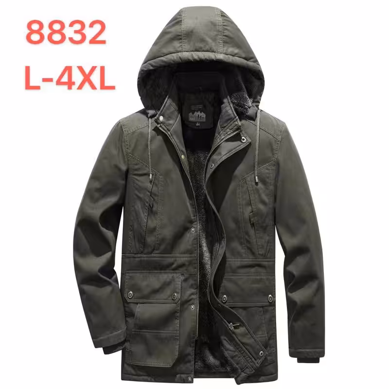 کاپشن سایز بزرگ کتان داخل خز مارک jeep 