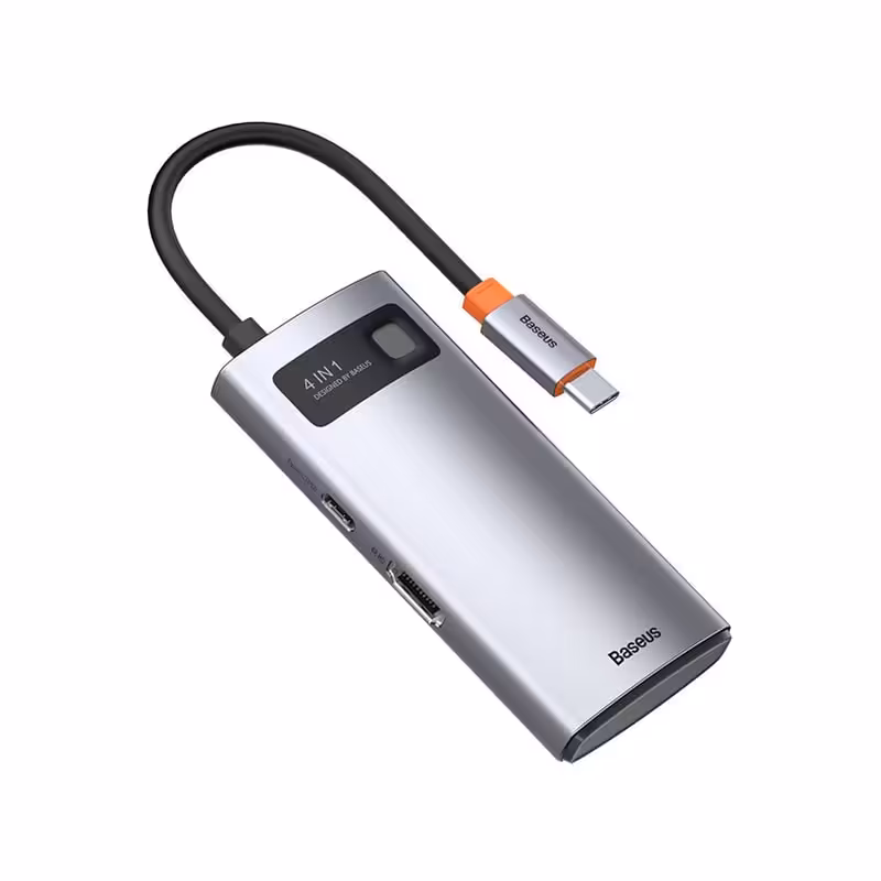 هاب 4 پورت USB-C باسئوس CAHUB-CY0G - فروشگاه کارما آیتی