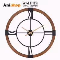 ساعت دیواری قطر 80 ترکیب چوب و فلز M8077_BR