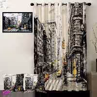پرده رنس مدل S1-41119 به همراه تابلو و کوسن