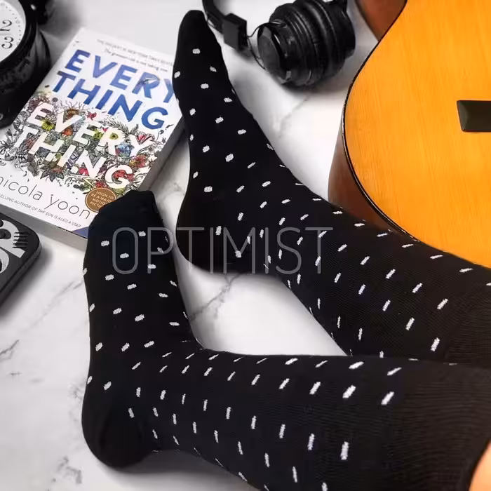 جوراب زیرزانو خال خالی نخ پنبه فری سایز