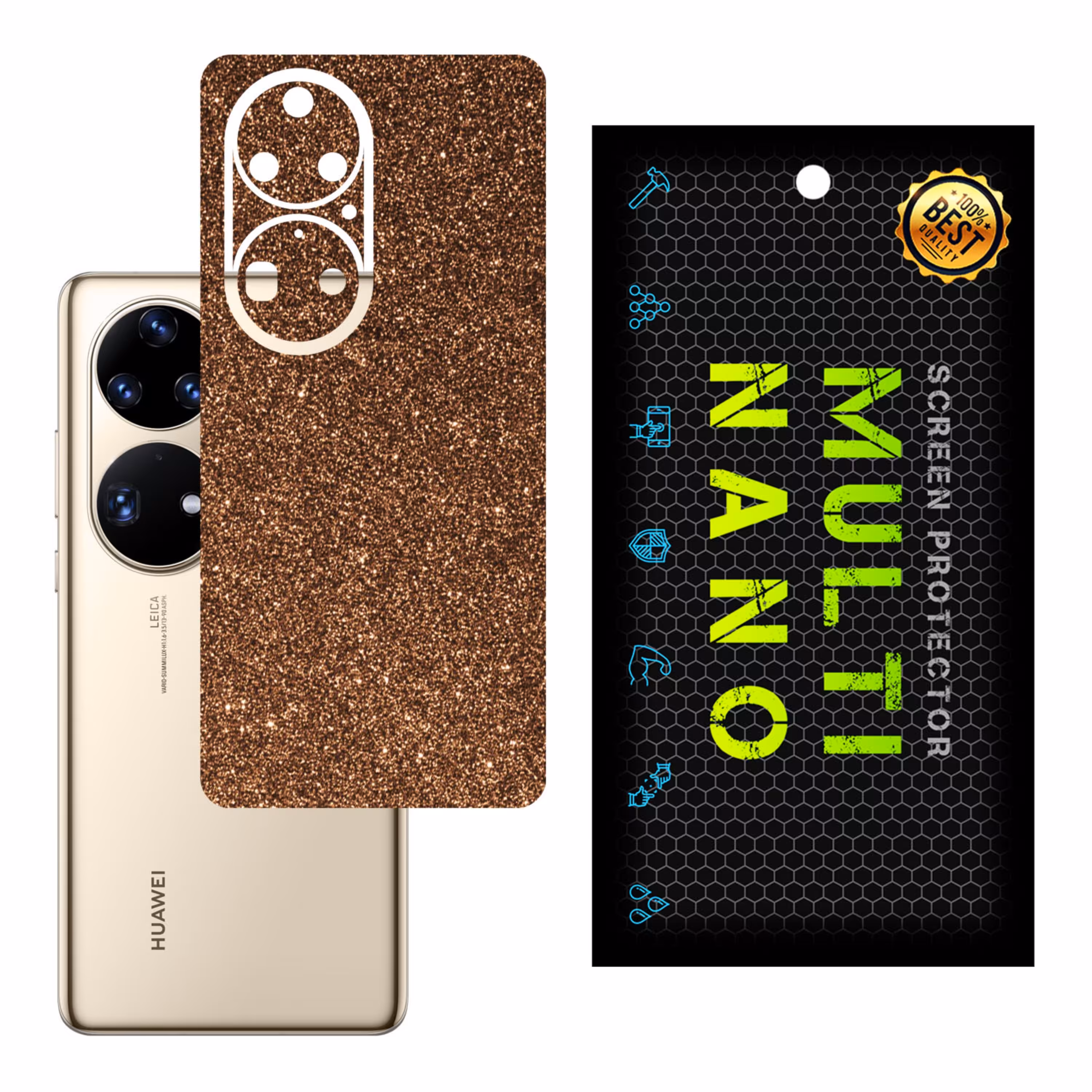 برچسب پوششی MultiNano مدل X-G1F-Bronze برای پشت موبایل هوآوی P50 Pro