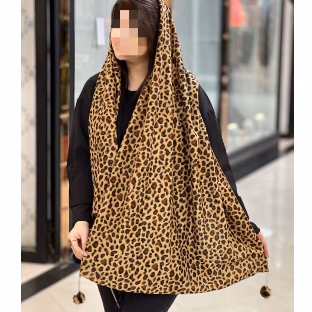 شال موهرمخمل پلنگی
