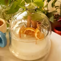 شمع جارشیشه ایی لیمودارچین