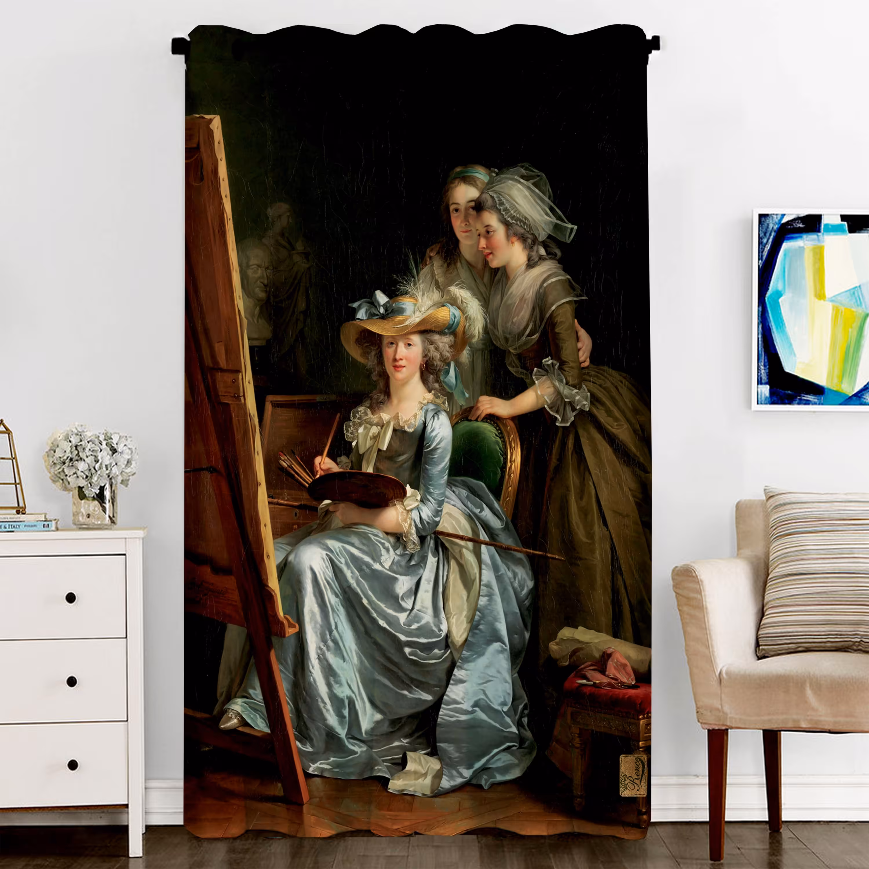 پرده پنجره مخمل پانچ فرانسوی سایز 138 در 270 مدل C6-704 شرکت رنس