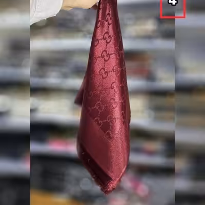 روسری نخ ژاکارد لمه دار وارداتی