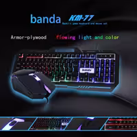 کیبورد و موس باندا RGB مدل KM-77