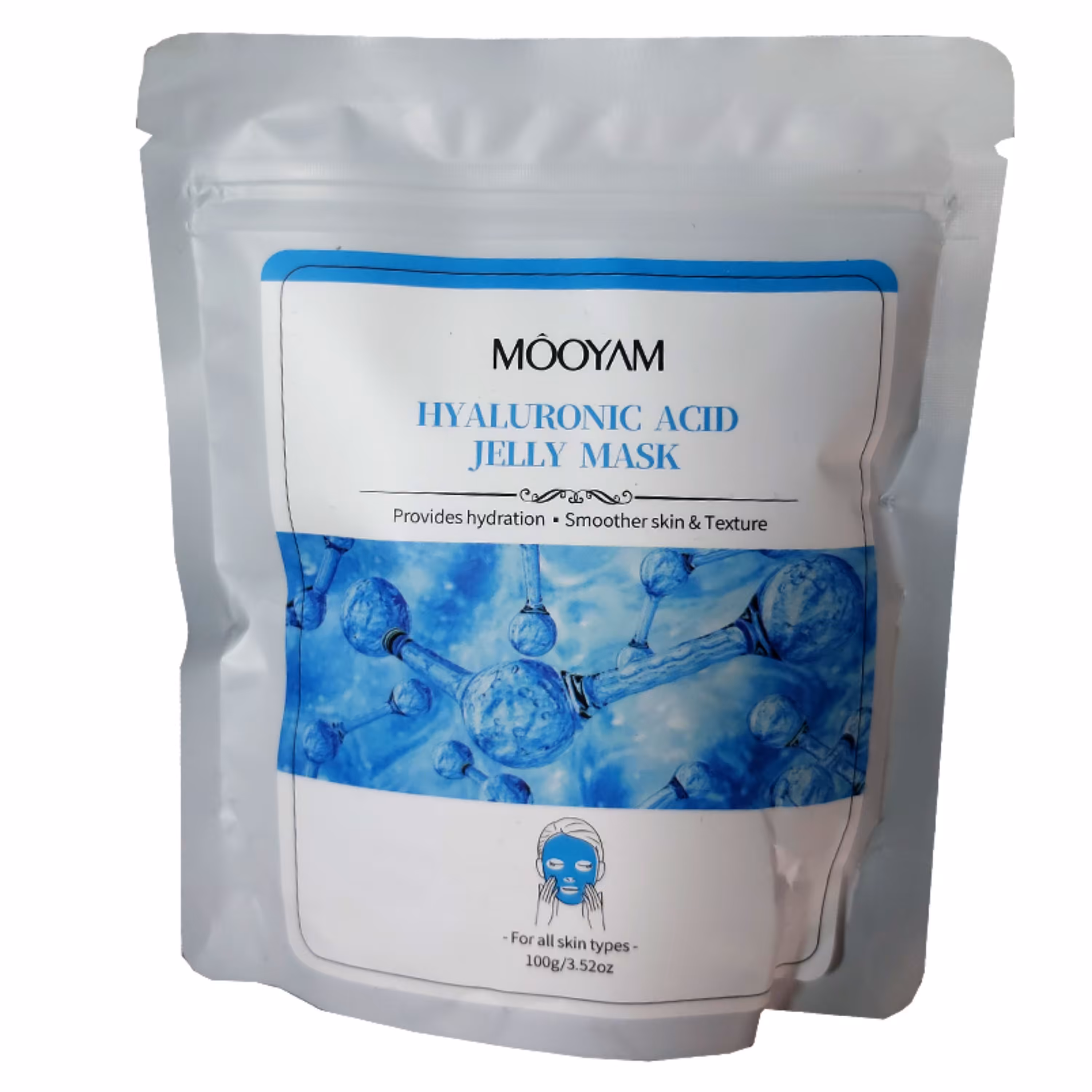 ماسک هیدروژلی هیالورونیک اسید 100 گرمی MOOYAM