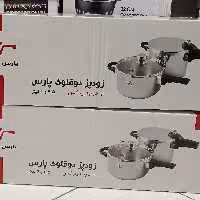 زودپز دوقلو درب پیرکس اضافی پارس استیل